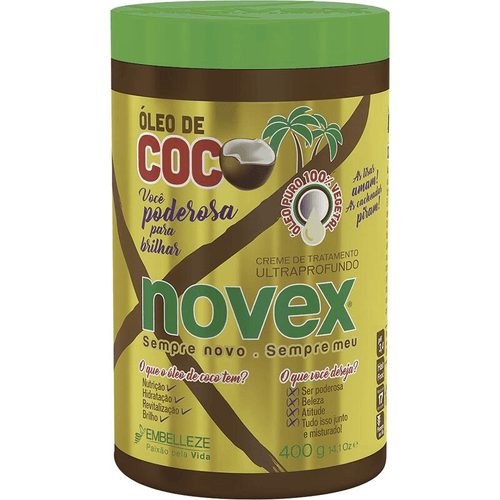 Creme De Tratamento Ultraprofundo Novex Óleo De Coco Pote 400g