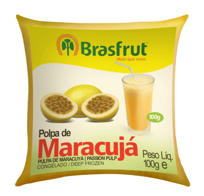 Polpa De Maracujá Brasfrut   4 Unidades De 100g