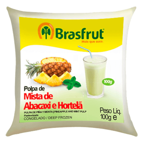 Polpa de Fruta Brasfrut Abacaxi com Hortelã 100 g