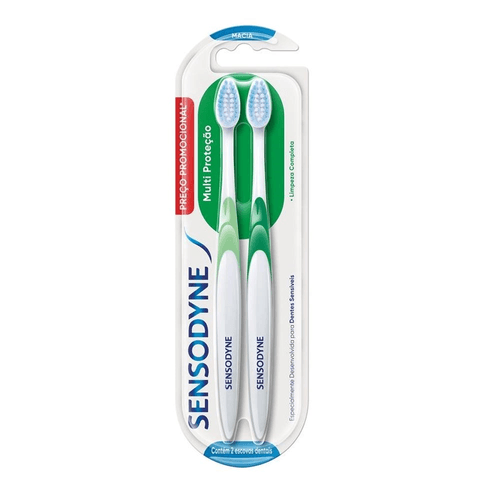 Escova Dental Macia Sensodyne Multiproteção 2 Unidades Embalagem Promocional