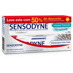 Kit-Gel-Dental-Limpeza-Profunda---Creme-Dental-Branqueador-Extra-Fresh-Sensodyne-180g-2-Unidades-90g-Cada-Preco-Promocional