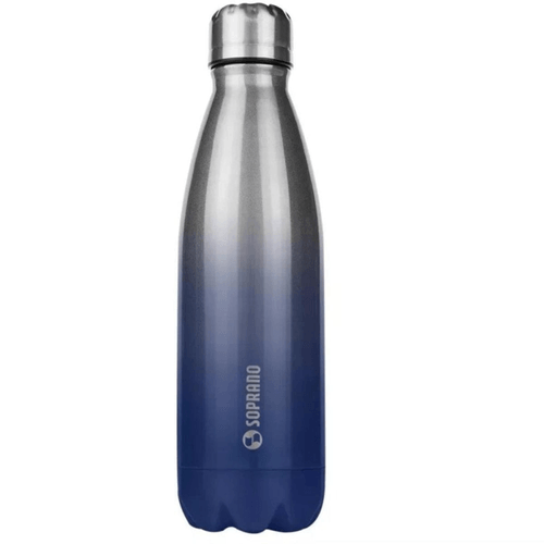 Garrafa Squeeze Soprano Urbana Em Inox Azul 600ml