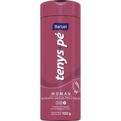 Desodorante para os Pés em Pó Baruel Tenys Pé Woman Frasco 100g