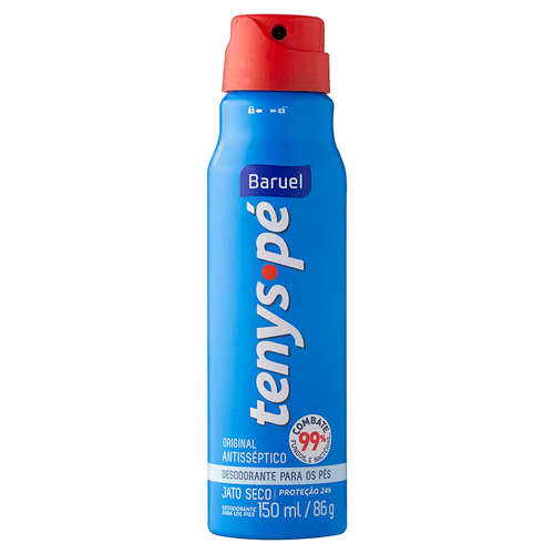 Desodorante Jato Seco para os Pés Baruel Tenys Pé Original Frasco 150ml Spray