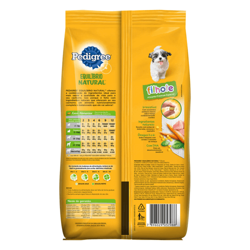 Alimento para Cães Filhotes Frango Pedigree Equilíbrio Natural Pacote 1kg