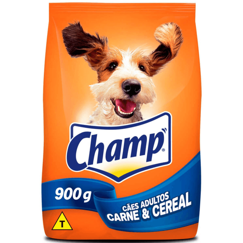 Alimento-100--Completo-e-Balanceado-para-Caes-Filhotes-Carne---Cereal-Champ-Sabor-de-Casa-Pacote-900g