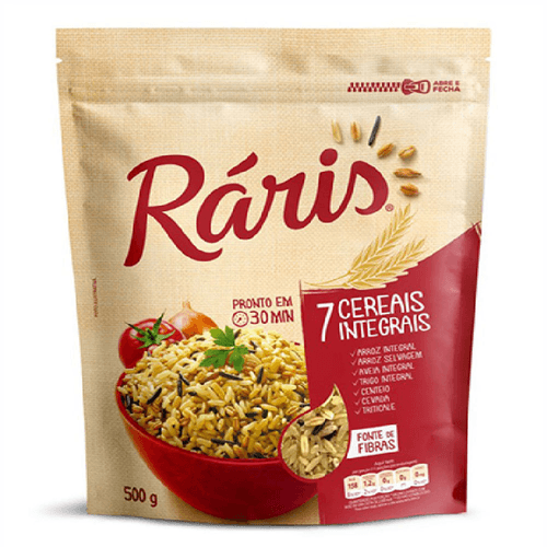 Arroz Integral 7 Cereais Ráris Pouch 500g