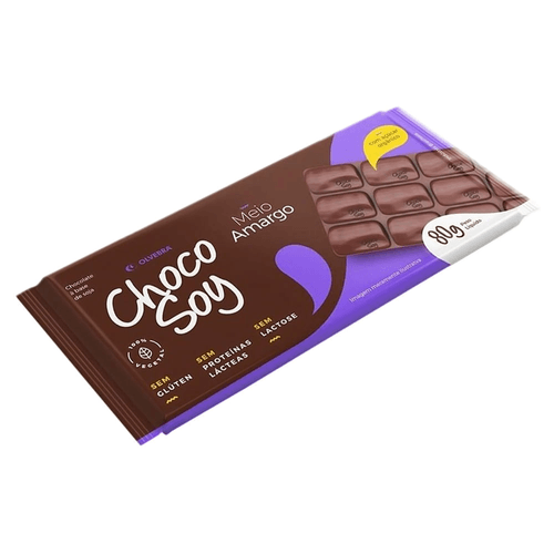 Choc Chocosoy 80g-ta S/lact M-amargo