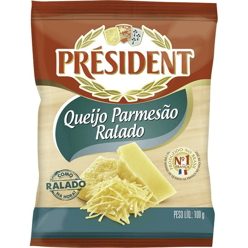 Queijo Parmesão Ralado Président Pacote 100g