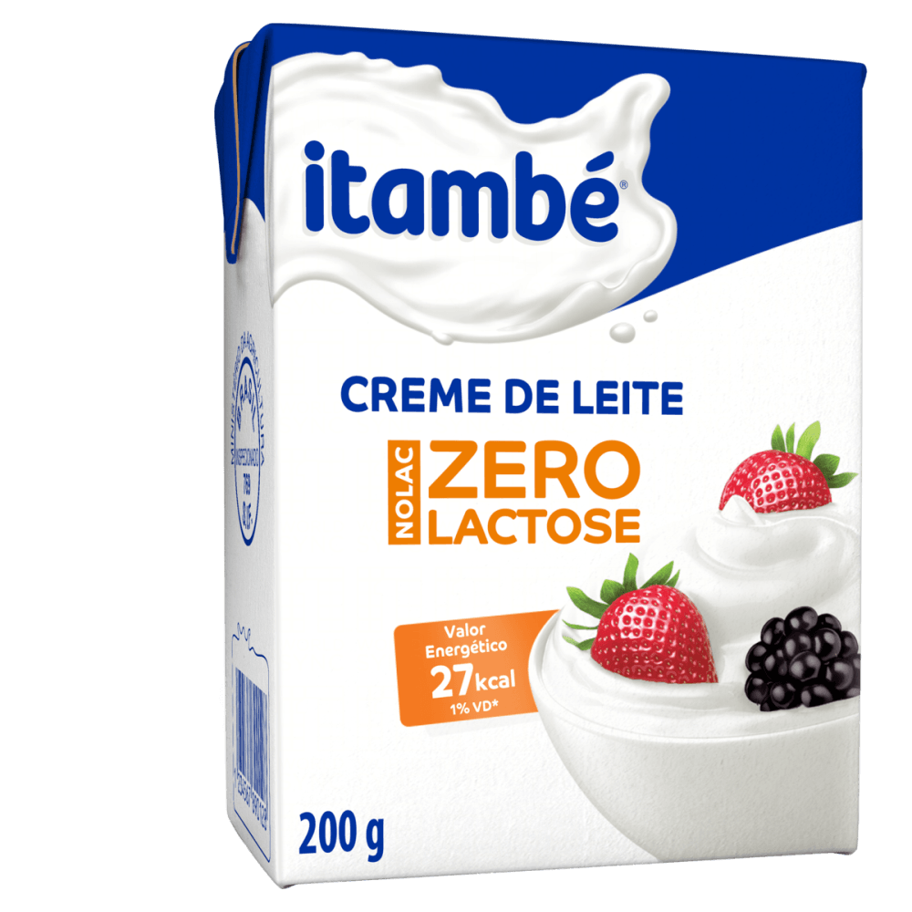 Creme de Leite Zero Lactose para Dietas com Restrição de Lactose Itambé ...