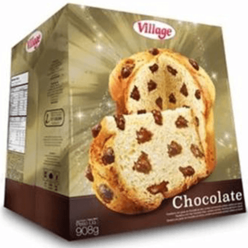 Panetone Village Chocolate Caixa 908g