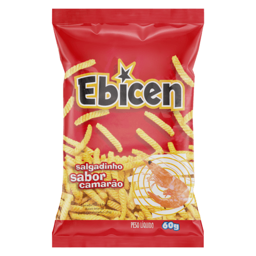 Salgadinho Camarão Ebicen Pacote 60g