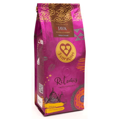 Café em Pó 100% Arábica 3 Corações Rituais Java 250g