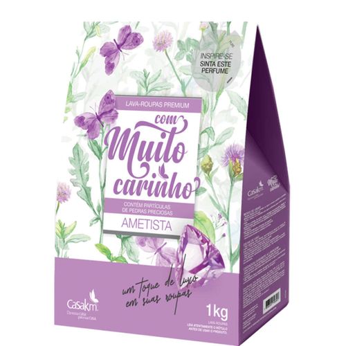 Lava Roupa em Pó Com Muito Carinho Ametista 1Kg