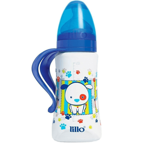 Mamadeira Lillo Design Bico De Silicone Ortodôntico 6+ Meses Azul