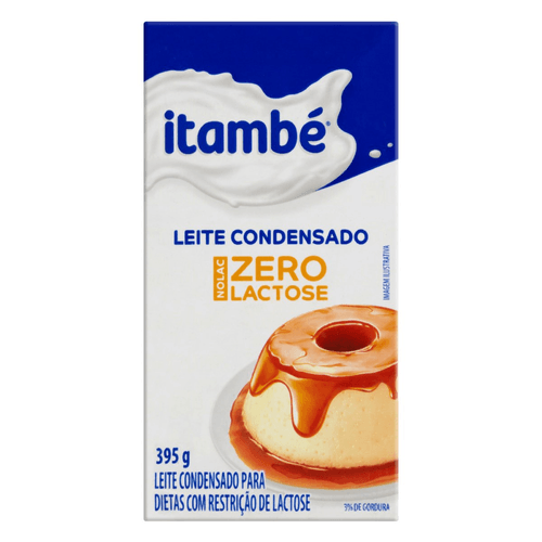 Leite Condensado Zero Lactose para Dietas com Restrição de Lactose Itambé Nolac Caixa 395g