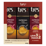 Kit-Cafe-em-Capsula-Torrado-e-Moido-2-Espresso-Vibrante---1-Espresso-Forza-Tres-10-Capsulas-Cada-Leve-3-Pague-2-Unidades-Oferta-Especial