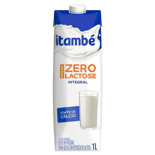 Leite UHT Integral Zero Lactose para Dietas com Restrição de Lactose Itambé Nolac Caixa com Tampa 1l