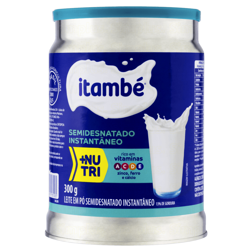 Leite em Pó Semidesnatado Itambé Lata 300g