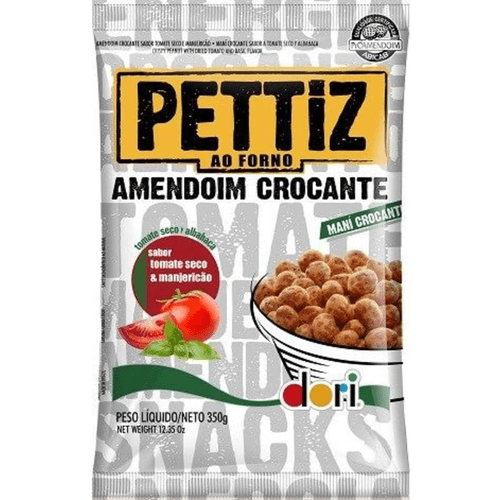 Amendoim Crocante Tomate Seco & Manjericão ao Forno Dori Pettiz Pacote 350g