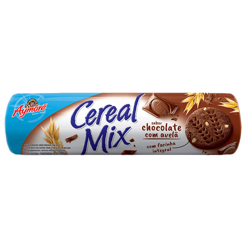 Biscoito Doce Aymoré Cereal Mix Chocolate e Avelã Pacote 200 g