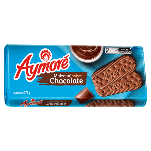 Biscoito Maizena Chocolate Aymoré Pacote 170g