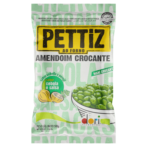 Amendoim Crocante Cebola e Salsa Dori Pettiz Pacote 500g