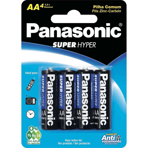 Pilha Panasonic Super Hyper Pequena 4unidade