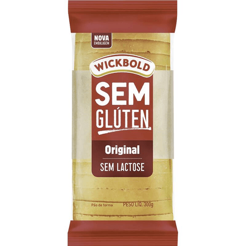 Pão de Forma Original sem Glúten Zero Lactose Wickbold Pacote 300g