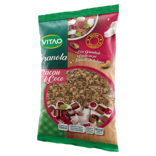 Granola Cacau & Coco Vitao Pacote 800g