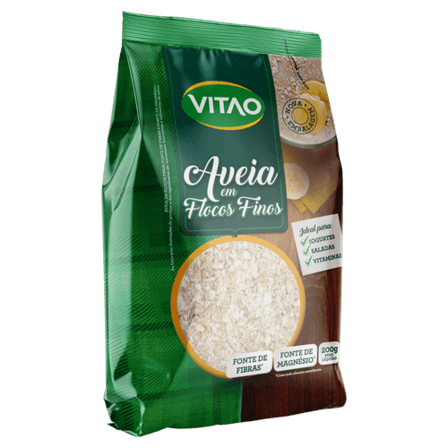 Aveia em Flocos Finos Vitao Pacote 200g