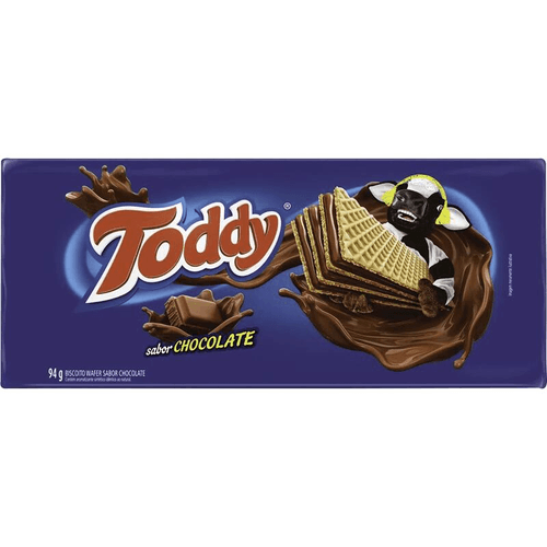 Biscoito Wafer Recheio Chocolate Toddy Pacote 94g