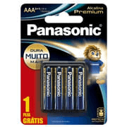 Pilha Panasonic Alcalina Premium AAA Leve 4 Pague 3