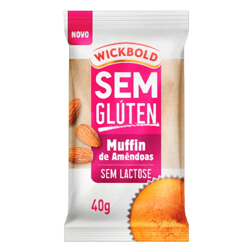 Muffin Amêndoas sem Glúten Zero Lactose Wickbold Pacote 40g