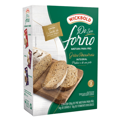 Pré-mistura Para Pão Integral Grãos Ancestrais Wickbold Do Seu Forno Caixa 460g