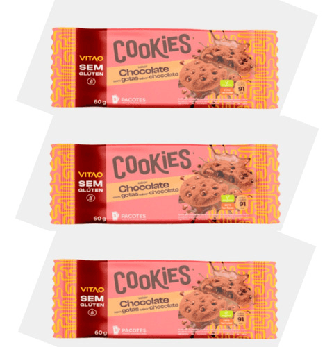 Cookies Vitao Sem Gluten Chocolate 60g