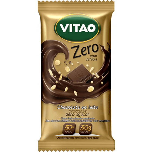 Chocolate Vitao Ao Leite Crocante com Cereais Zero Açúcar 30g