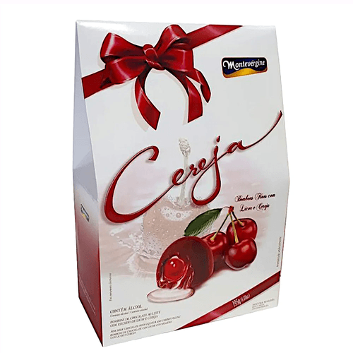 Bombom Monteverg 195g-caixa Feliz Pascoa Cereja/licor