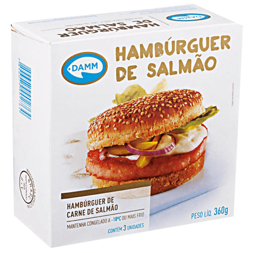 Hambúrguer de Salmão Damm Caixa 360g