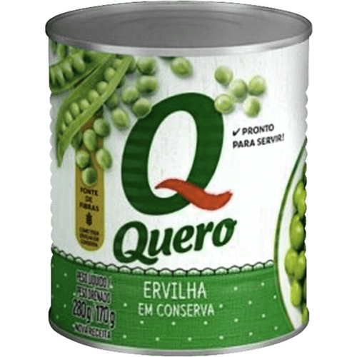 Ervilha em Conserva Quero Lata Peso Líquido 280g Peso Drenado 170g