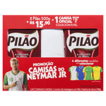 Kit-Cafe-em-Po-Pilao-Torrado-e-Moido-Tradicional-500g-com-2-Unidades---Camisa-Neymar-Junior-Branca