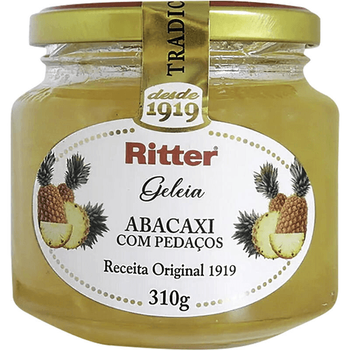 Geleia Ritter Com Pedaços Abacaxi Tradicional Vidro 310g