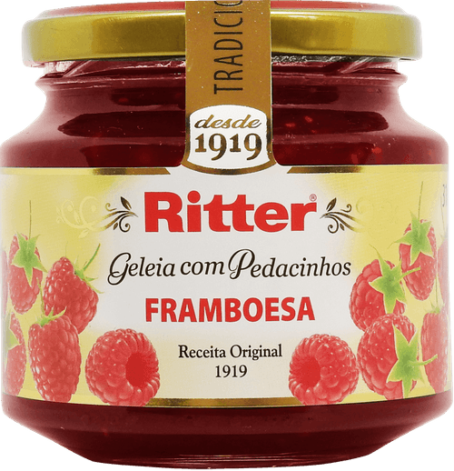 Geleia Ritter Tradicional Com Pedaços De Framboesa Vidro 310g