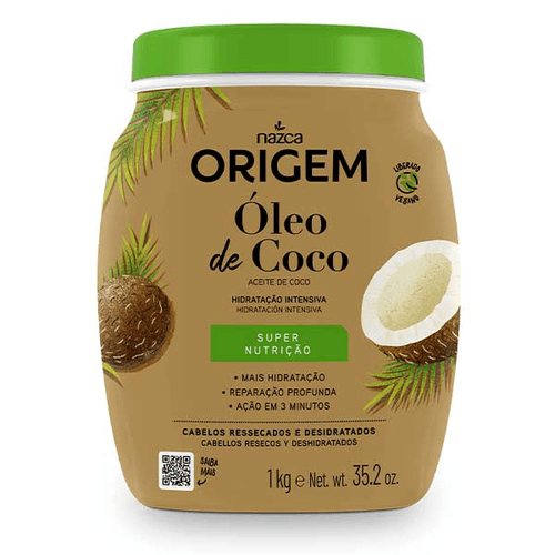 Cr Trat Cab Origem 1kg- Oleo De Coco