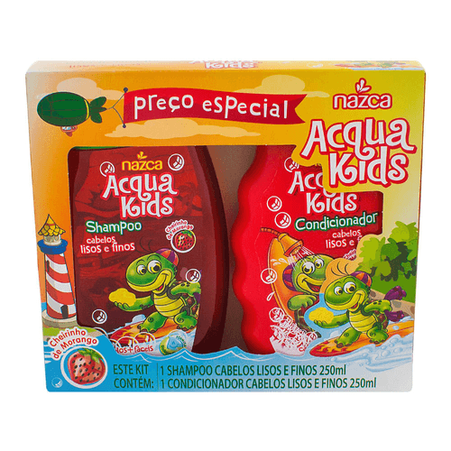 Kit Sh+Co Inf Acqua Kids 250+250ml Cab Lisos E Fin