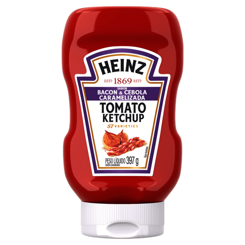 Ketchup Bacon & Cebola Caramelizada Heinz Squeeze 397g