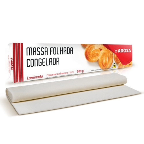 Massa Folhada Laminada Congelada Arosa Caixa 300g