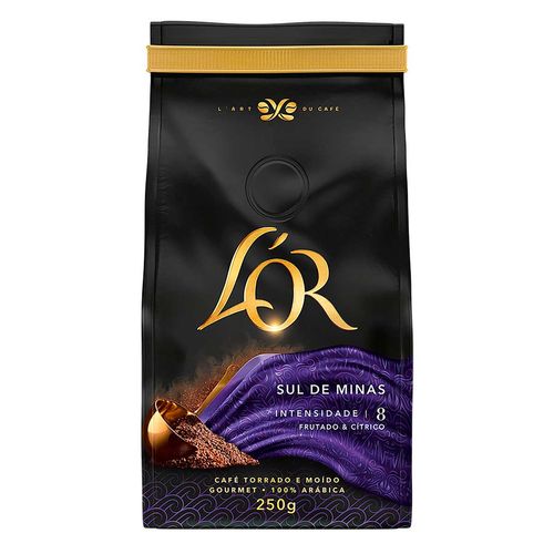 Café Torrado e Moído Sul de Minas 100% Arábica L'or Gourmet Pacote 250g