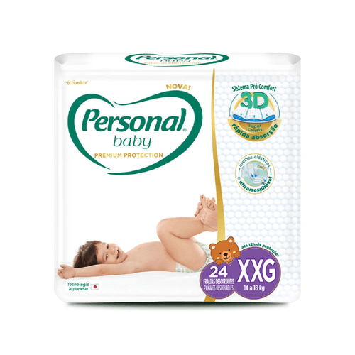 Fralda Personal Baby Premium XXG Com 24 Unidades