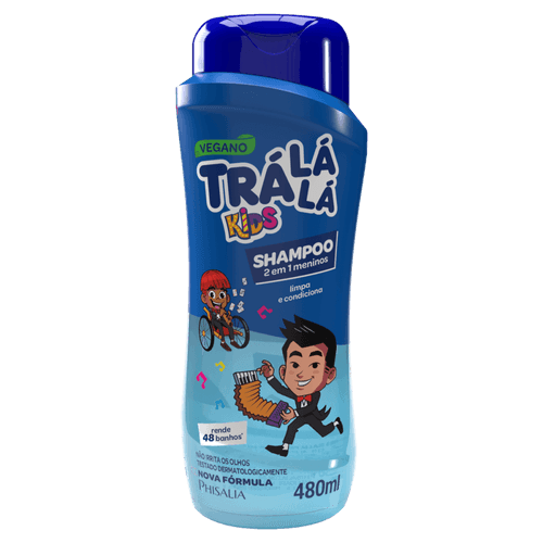 Shampoo 2 em 1 Menino Trá Lá Lá Kids Frasco 480ml